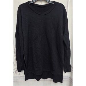 NWOT Lauren Moshi M Black 100 Cotton Tunic Sweatshirt 130268